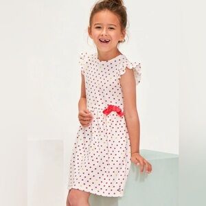 Petit Bateau Polka Dot Dress 8A (128cm) EUC 100% Cotton